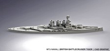 HMS Tiger 1916 WW1 British Battlecruiser 1:1250/1:1800/1:2400 scales
