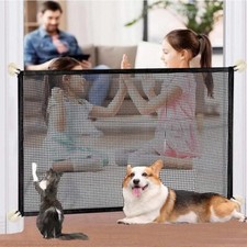 Pet isolation Mesh No Drilling Safety Fences Net Portable Dog Cat Stair Door