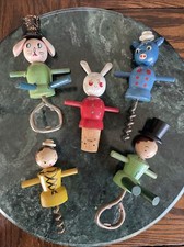 Vtg Bar Set 5 Man Woman Pig