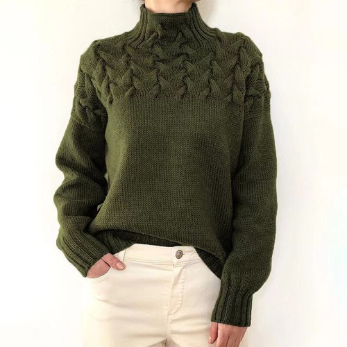 Ladies polo neck warm - ladies, sweater
