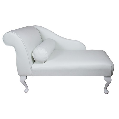 White vinyl chaise - chaise, longue