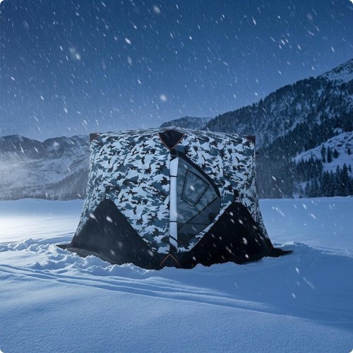 Ice fishing tent - with, carrying
