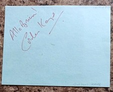 Gorden Kaye "Allo Allo" "Porridge" Personally Signed Album Page AFTAL COA