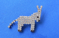 Crystal donkey brooch by - crystal,