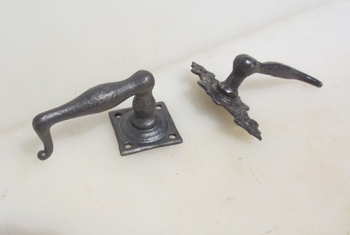 Vintage iron lever door - vintage,