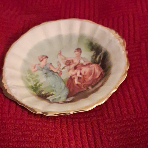 Round collector plate white - plate,