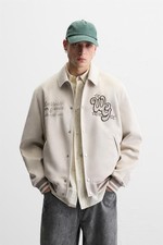 Zara Men's Varsity Bomber