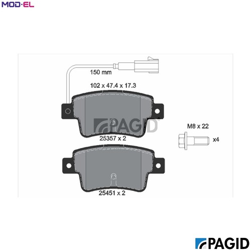 Brake pad set - pad,
