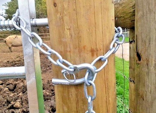 Gate chain metal gates wooden