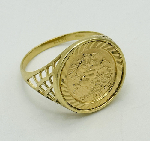 Mens solid 9ct yellow gold - solid,