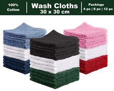 12X Flannels Face Cloths Super Soft 100% Cotton Towels Hand Washcloths 30x30cm