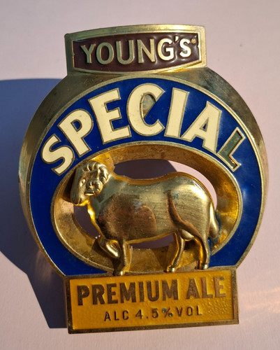 Beer pump clip - badge, young's