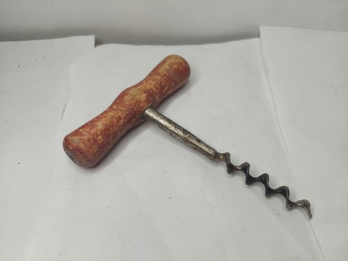 Vintage wooden metal handled - metal,