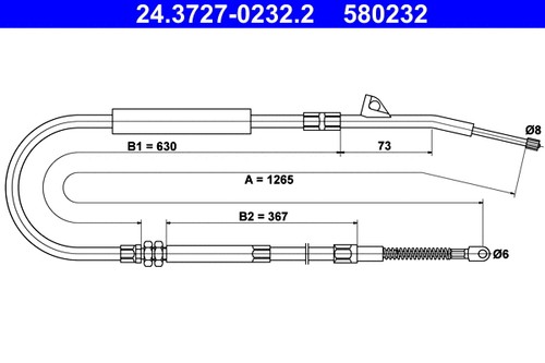 Left rear cable - left, pull