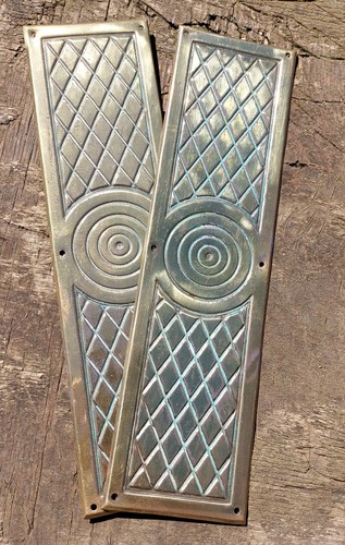 Antique brass finger - plates,