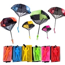 1/6Pcs Hand Throwing Parachute Toy Outdoor Fun Kids Play Set with Mini Soldier