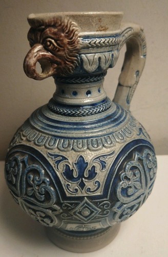 Vintage german salt glaze jug - german,