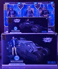 Dc Multiverse Nolan Batman set, 5 figures, Batman, Tumbler, Catwoman & Batpod.