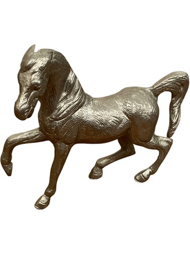 Metallic horse sculpture - metallic,