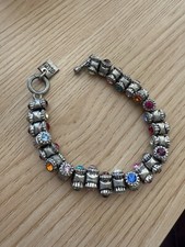 Otazu Vintage Barrel Bracelet Multicolor – Rhodium