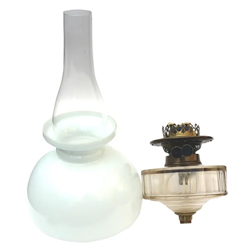 Antique victorian oil - oil, lamp