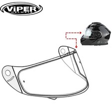 Visor for VIPER RSV191 Helmet Anti Scratch ECE Approved Clear Smoke