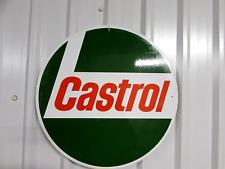 CASTROL Genuine wall mounted Garage/ Forecourt metal sign. Large 23 3/4" dia'