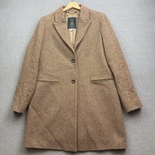 Joules Tweed Coat UK 14 Camel