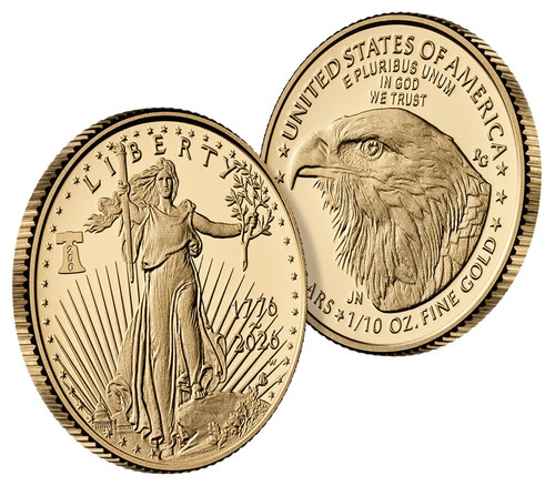 1776 2026 gold - $5, american
