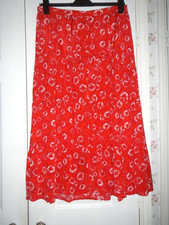 WHISTLES RED TEIRED MIDI SKIRT