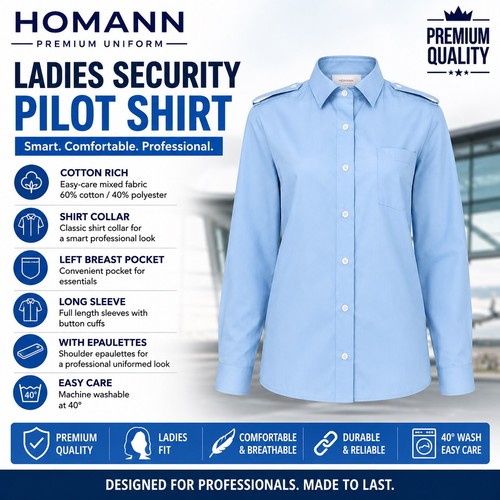 Ladies pilot security shirt - security,