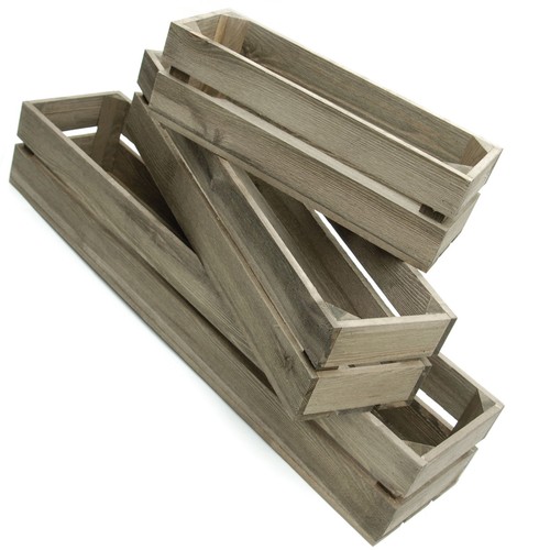 Wooden planter trough - wooden, crate
