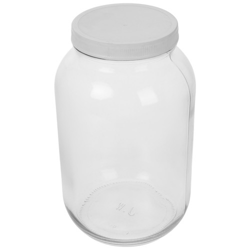 Large glass jar - glass, wide