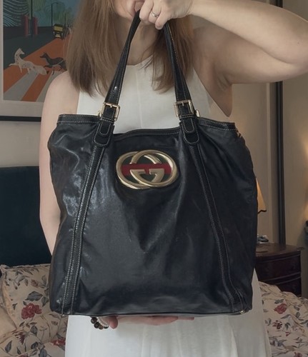Vintage gucci britt large tote - vintage,
