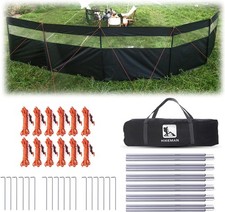 HIKEMAN Camping Windbreak Stove Windshield Shade -7.25m Black