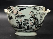 Antique 18th Century English Leeds Creamware Bowl Dutch Jesuit Decoration C1780