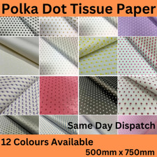 Tissue Paper POLKA DOT 16 Colours Printed Luxury Hampers Wrapping Paper