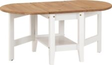 SANTOS WHITE AND DISTRESSED WAXED PINE DROP LEAF COFFEE TABLE