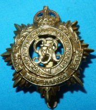 1938-1952 RASC ROYAL ARMY SERVICE CORPS GILDING METAL CAP BADGE SLIDER GENUINE