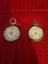 Two Ladies Fob Watches Unbranded For Spares Or Repair