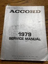 1979 Honda Accord Service