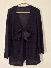 Jacques Vert Purple Knitted Longline Cardigan – Size M