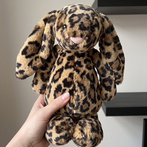 Leopard print bunny plush soft - print,