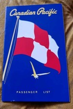 1966 Empress of Canada Passenger List 8/8 Canadian Pacific