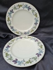 ROYAL DOULTON Burgundy  DINNER PLATES X 2 
