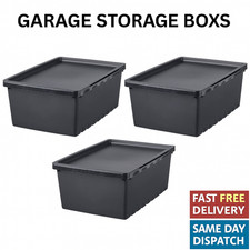 Set of 3 Plastic Storage Boxes