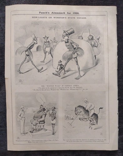 1908 original punch cartoon - 1908,