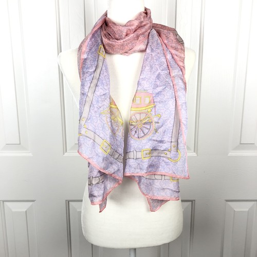 Equestrian silk scarf pink - scarf,