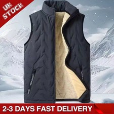 Mens Waistcoat Gilet Winter Warm Body Warmer Gillet Padded Quilted Sleeveless