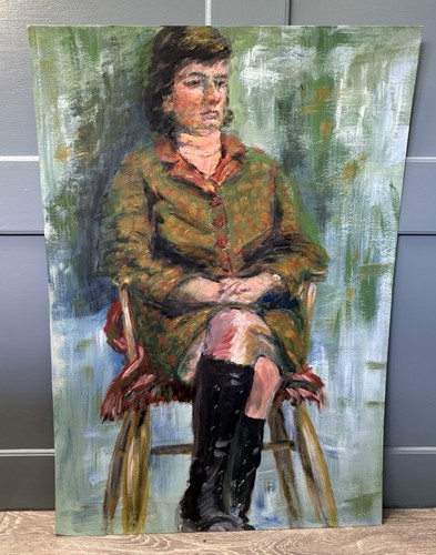 Original vintage signed oil - original,